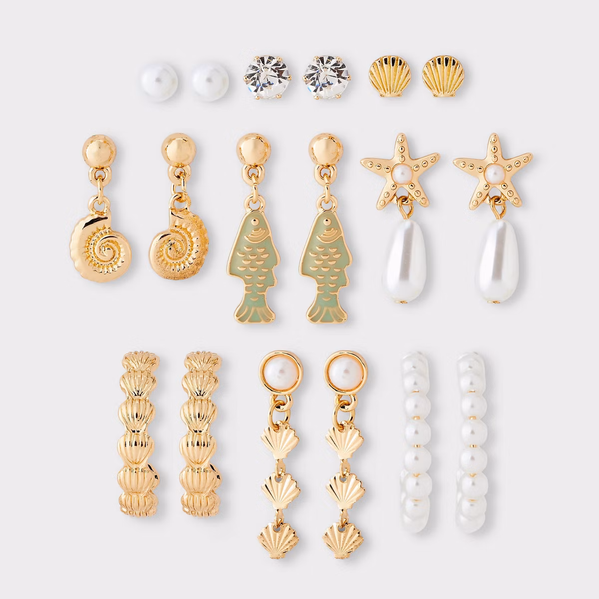 Sealife Earrings (9pc Set)