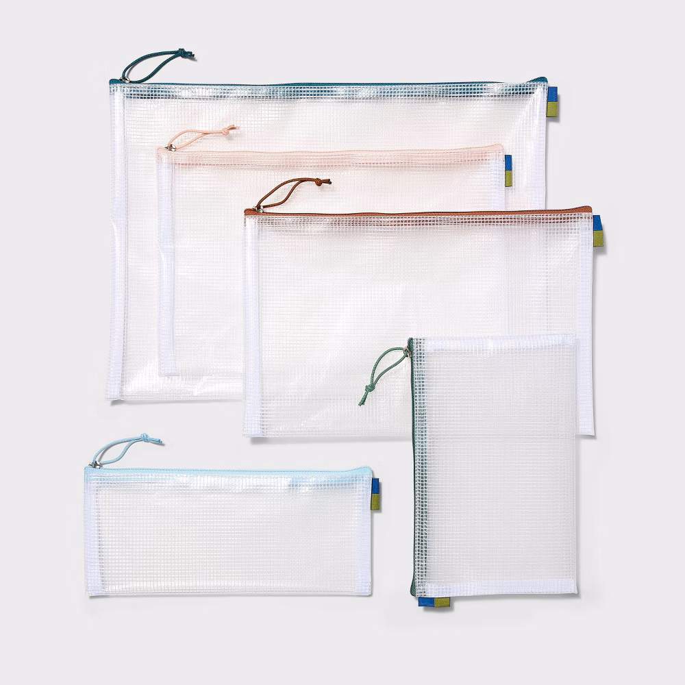 Travel Cosmetic Storage Pouches (5pc Set)