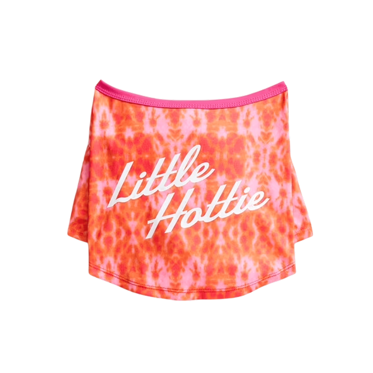 Little Hottie Dog T-shirt - Pink and Orange