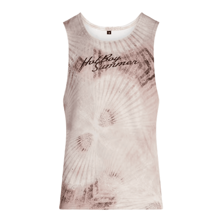 Racerback Mesh Tank Top - Tan