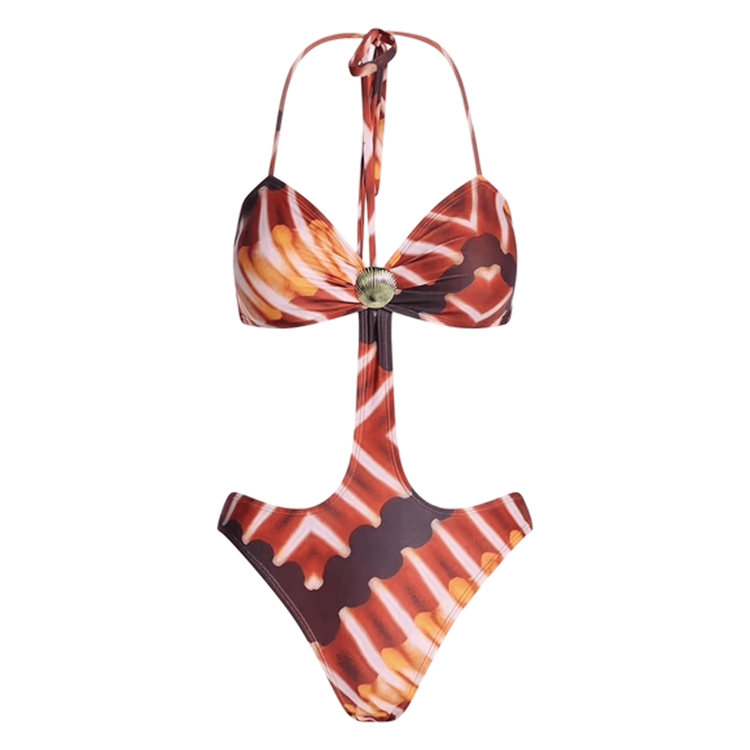 Monokini One-Piece Swimsuit - Tide Tease Multi