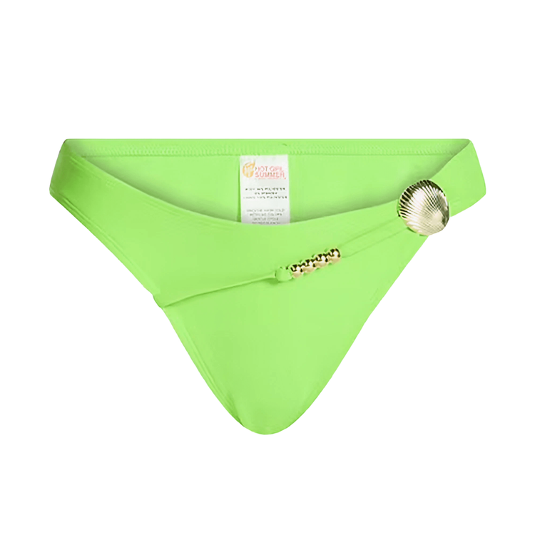 Shell Bikini Bottoms with High Leg - Lime