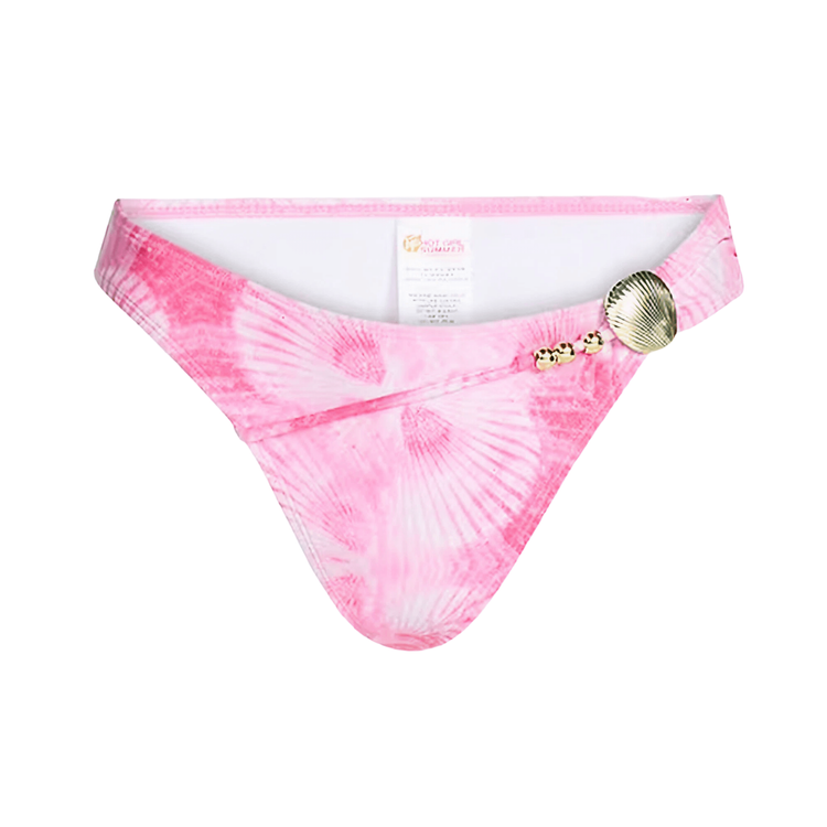 Shell Bikini Bottoms with High Leg - Sorbet