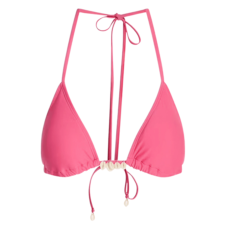 Shell Triangle Bikini Top - Sorbet