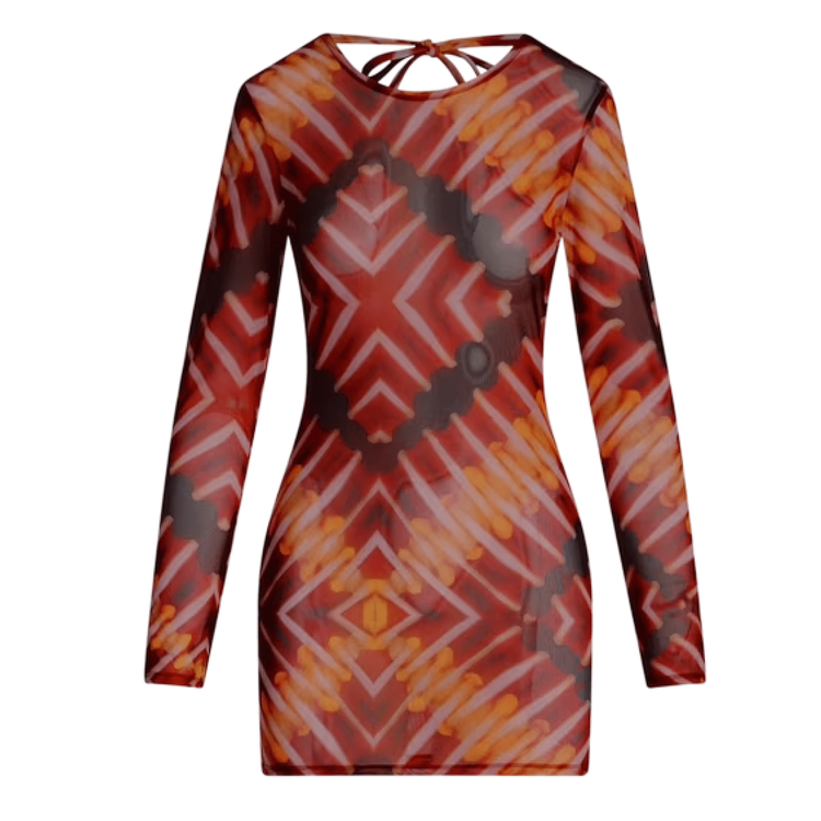 Thee Mesh Coverup Dress - Tide Tease Multi